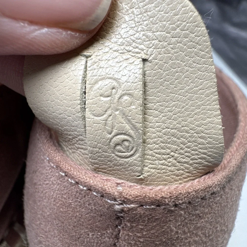 Tahari Womens Dusty Rose Brooklyn Espadrilles‎ Sz 8 Fall Platform Heel Slip On